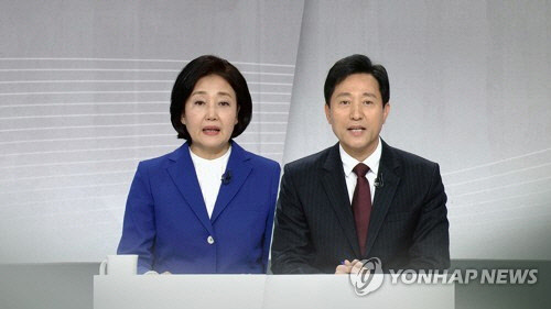4.7 서울시장 보궐선거 더불어민주당 박영선(왼쪽) 후보와 국민의힘 오세훈(오른쪽) 후보. <연합뉴스>